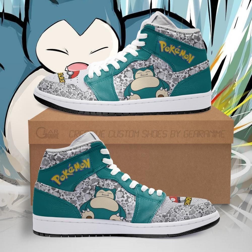 Snorlax Boots J1 Cute Pokemon Anime Custom Shoes Air Jd Retro Sneakers V3627