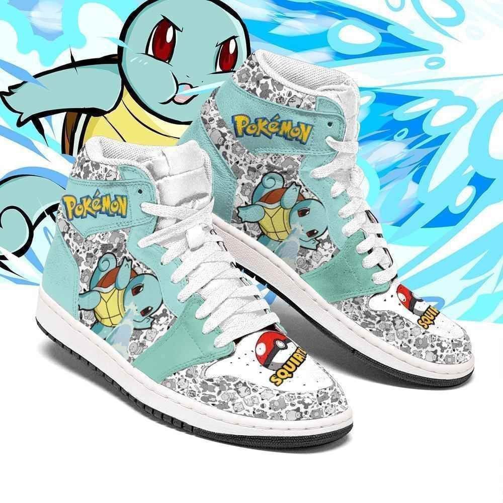 Squirtle Boots J1 Cute Pokemon Anime Custom Shoes Air Jd Retro Sneakers V3693