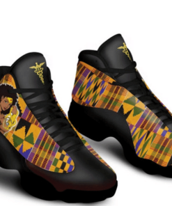 Super Nurse Melanated African Pattern Air Jd13 Sneaker Shoes VJD631