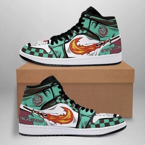 Tanjiro Demon Slayer Anime Shoes Air Jd Retro Sneakers V3845