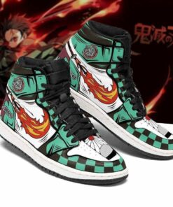 Tanjiro Fire Skill Costume Demon Slayer Sneakers Anime Shoes Sport V3849