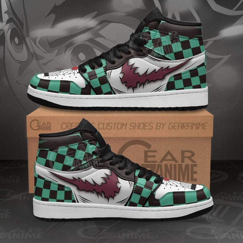 Tanjiro Fire Skill Costume Demon Slayer Sneakers Anime Shoes Sport V3851