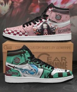 Tanjiro & Nezuko Demon Slayer Anime Shoes Air Jd Retro Sneakers V3836