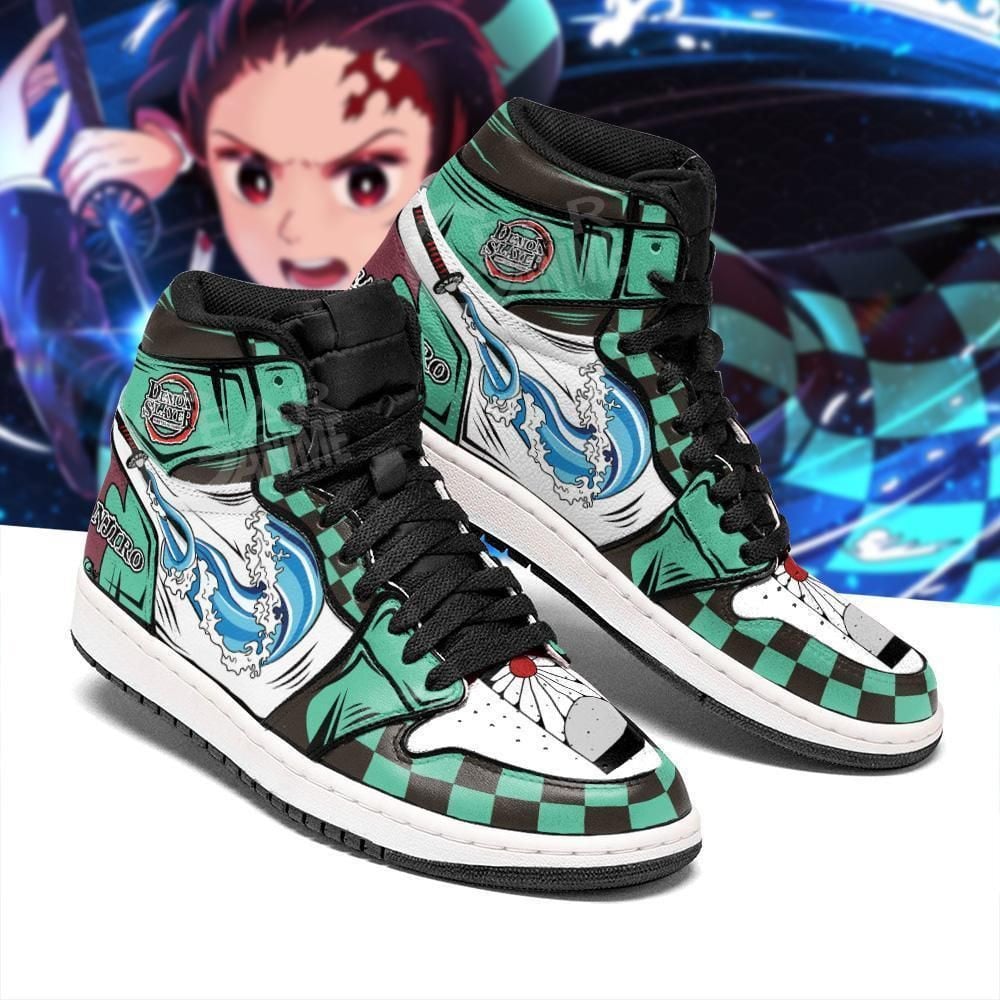 Tanjro Shoes Boots Skill Water Breathing Demon Slayer Anime Sneakers Shoes Sport V3878