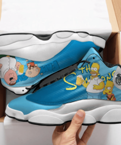 The Simpsons Vs Family Guy Cartoon Air Jd13 Sneaker Shoes VJD803