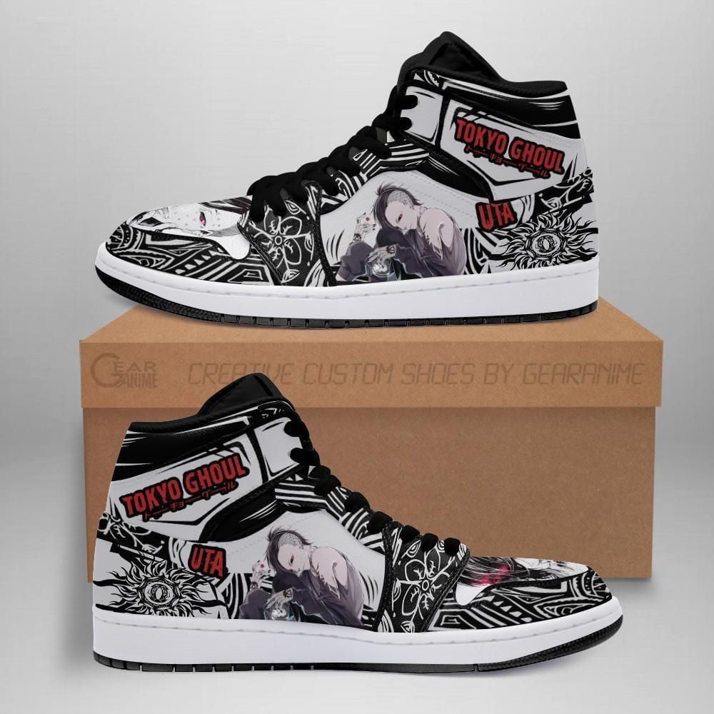 Tokyo Ghoul Uta Shoes Boots Custom Tokyo Ghoul Anime Sneakers Shoes Air Jd Retro Sneakers V4001