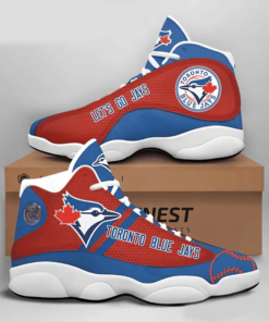 Toronto Blue Jays Football Mlb Lets Go Jays Sneaker Air Jd13 Sneaker Shoes VJD769