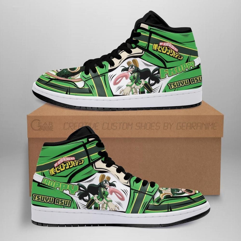 Tsuyu Asui Froppy My Hero Academia Anime Shoes Air Jd Retro Sneakers V4048