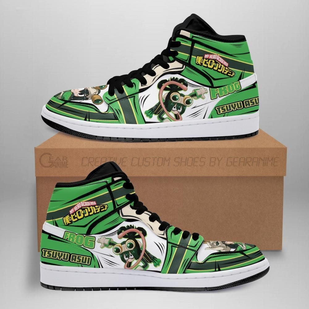 Tsuyu Asui Skill My Hero Academia Anime Pt04 Shoes Air Jd Retro Sneakers V4051