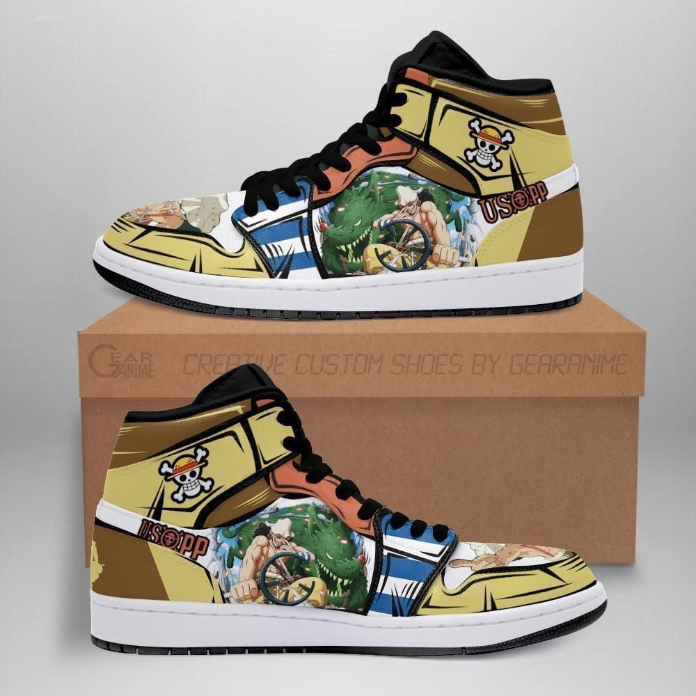 Usopp Boots Straw Hat Priates One Piece Anime Shoes Air Jd Retro Sneakers V4080