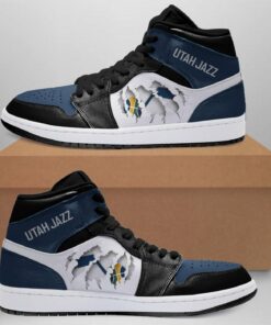 Utah Jazz Nba Basketball Team Custom Eachstep Shoes Air Jd Retro Sneakers V4086