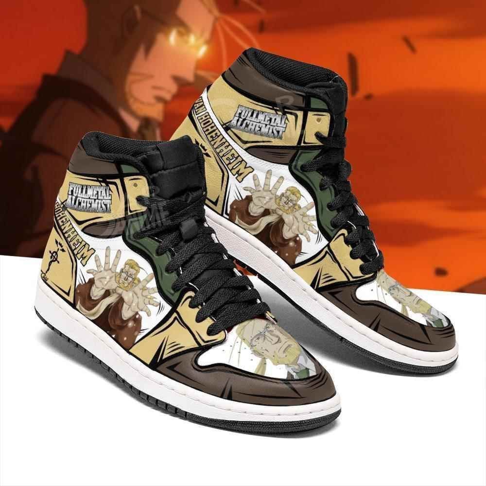 Van Hohenheim Shoes Boots Fullmetal Alchemist Anime Sneakers Shoes Air Jd Retro Sneakers V4101