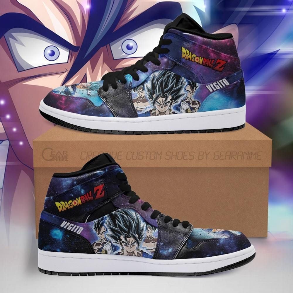 Vegito Blue Boots Dragon Ball Z Anime Fan Gift Shoes Air Jd Retro Sneakers V4126