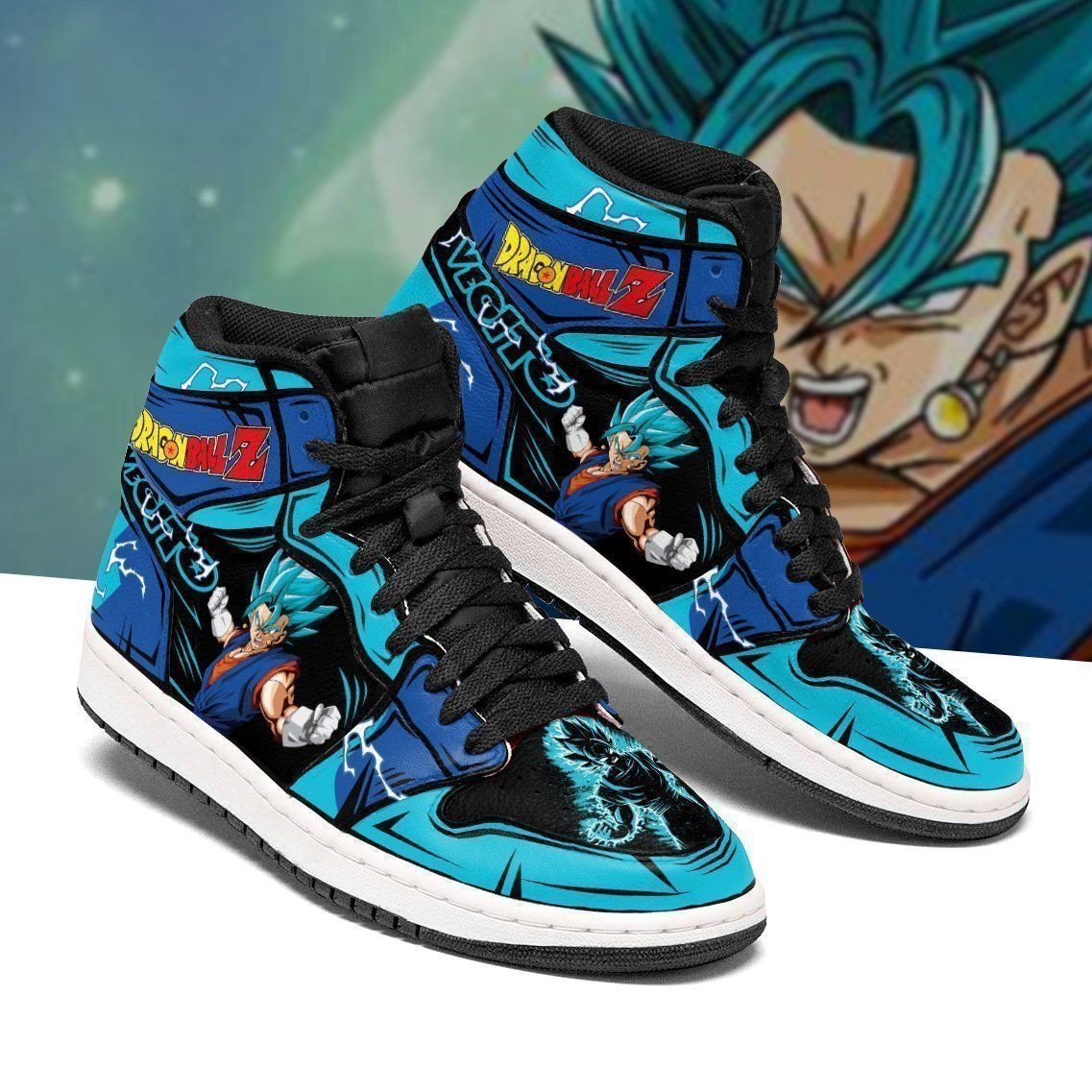 Vegito Boots J1 Galaxy Dragon Ball Z Anime Custom Shoes Air Jd Retro Sneakers V4130