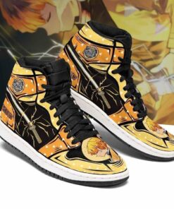 Zenitsu Costume Demon Slayer Sneakers Anime Shoes Sport V4276