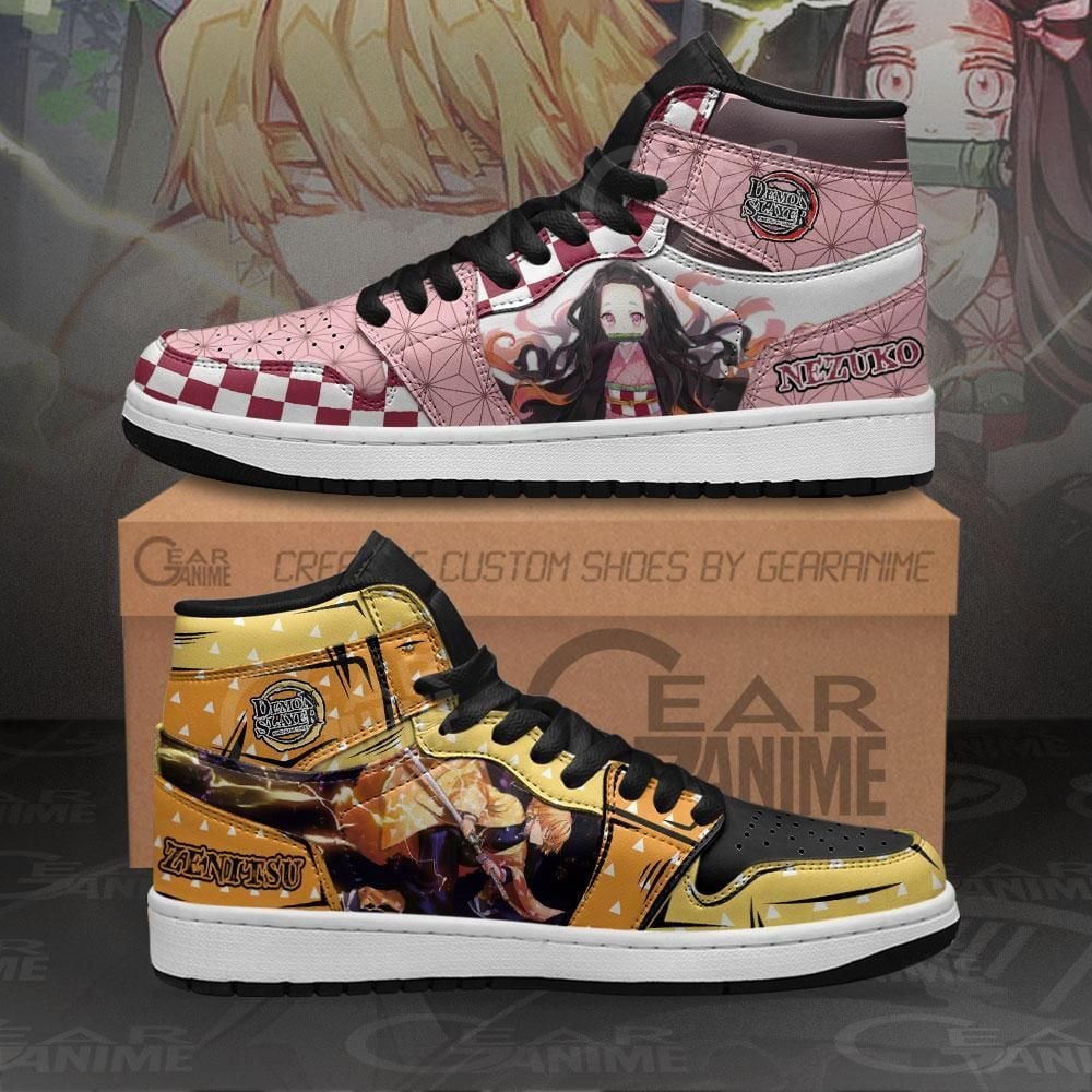 Zenitsu Agatsuma Demon Slayer Shoes Air Jd Retro Sneakers V4273