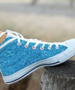 Ocean Blue Glitter Canvas Shoes