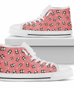 cute baby panda pattern print white high top shoes 01 600x600