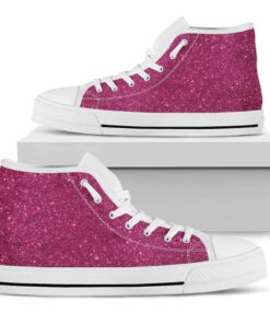 Magenta Pink Glitter Pattern Canvas Shoes